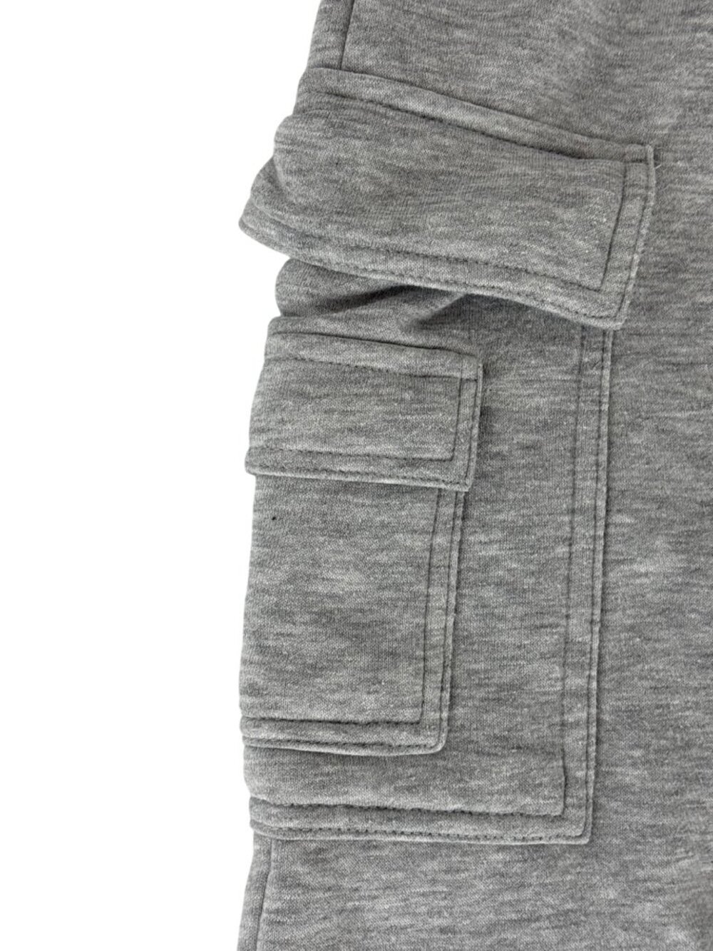Fourteen Twelve Y2K Gray Wide Leg Cargo Sweatpants Oversized Baggy Lounge Size M - Picture 3 of 16